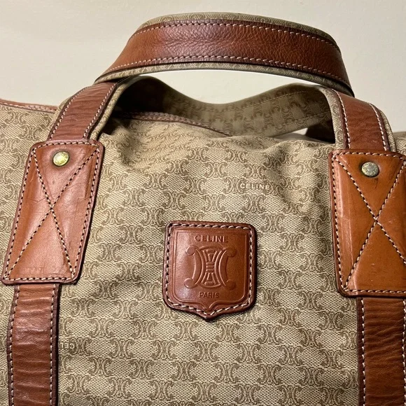 Celine Tan and Brown Travel Bag - Picture 3 of 17